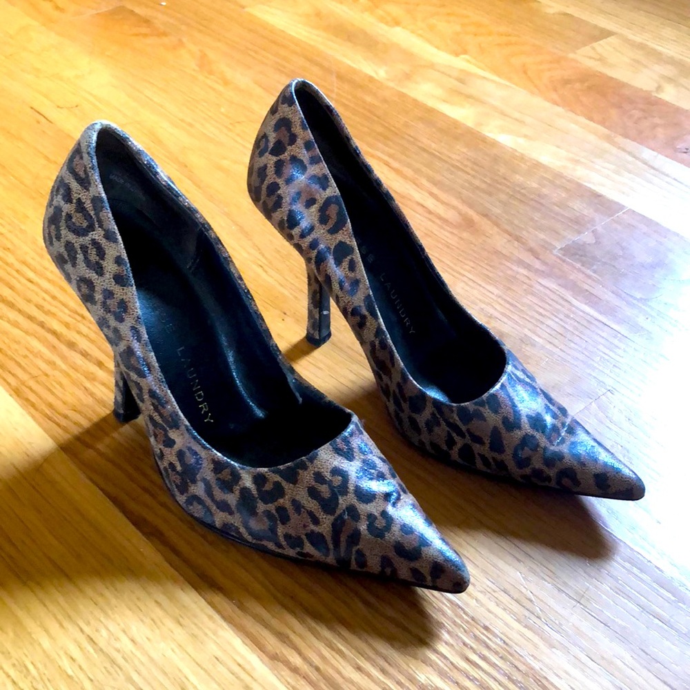 Vintage Chinese Laundry leopard print heels 6.5